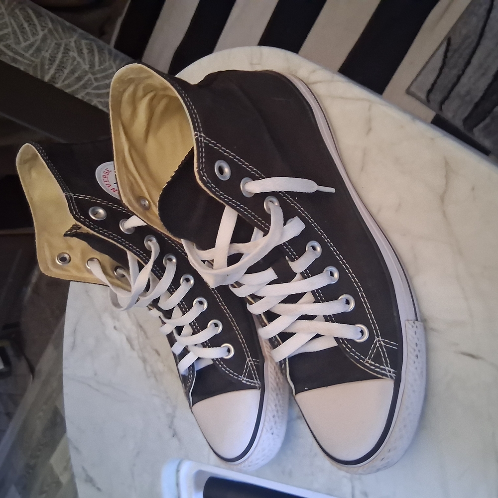 Converse Black and White High-Top Sneakers